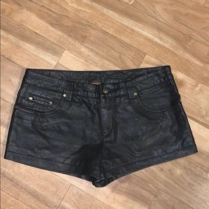 Free People Shorts Faux Leather Shorts